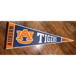 Auburn Tigers NCAA Felt Pennant Rico Industries Navy Orange Est 1856